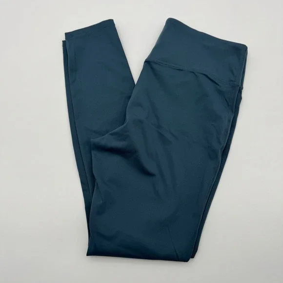 Fabletics Womens XL High Waisted Full Length Leggings Teal Blue - Picture 2 of 4
